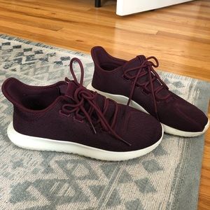 Adidas burgundy/maroon shoes